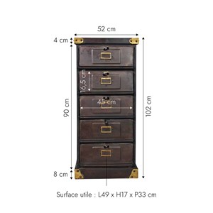 Chiffonnier en métal eugénie