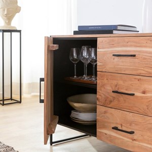 Buffet en bois d'acacia et métal bosco