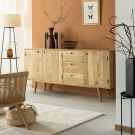 Meuble sous vasque en bois de manguier rowene