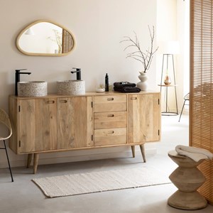 Meuble sous vasque en bois de manguier rowene