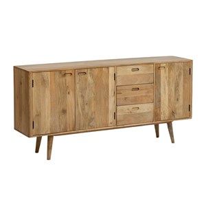 Buffet long en bois de manguier