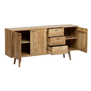 Buffet long en bois de manguier
