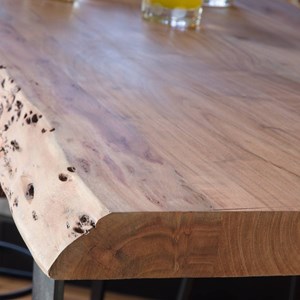 Table haute en bois d'acacia tree