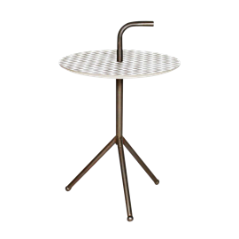 Bout de canapé motifs graphiques