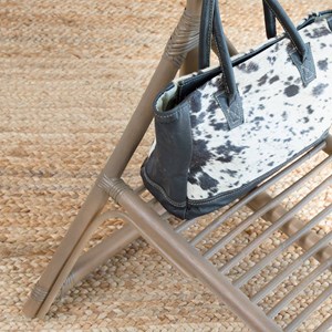 Portant en rotin avec planche rattan