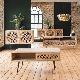 Table basse en bois de manguier golf