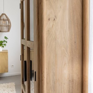 Vitrine haute en bois de manguier nova