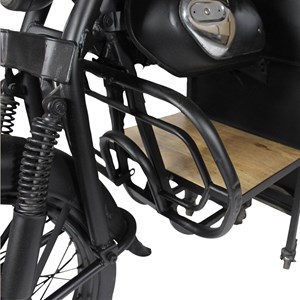 Etagère avant de moto en métal noir tata