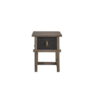 Table de chevet en pin massif recyclé