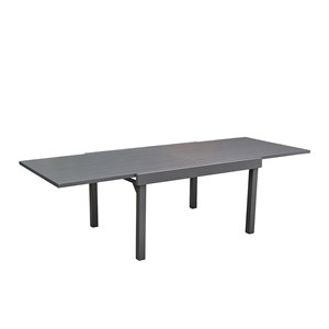 Table de jardin aluminium gris 6&nbsp;10 p