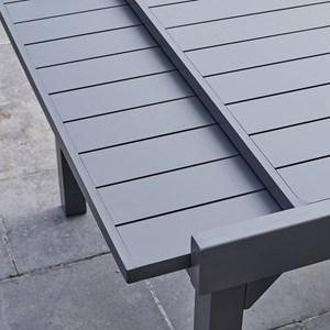 Table de jardin aluminium gris 6&nbsp;10 p