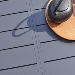 Table de jardin aluminium gris 6&nbsp;10 p