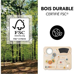 Chaise-haute play board en bois