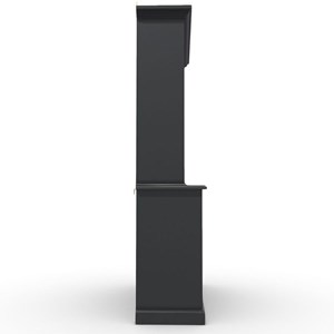 Buffet 2 portes vitrées mdf noir - rhode