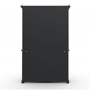 Buffet 2 portes vitrées mdf noir - rhode
