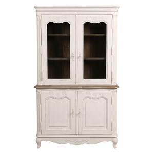 Buffet vaisselier 2 portes vitrées bois