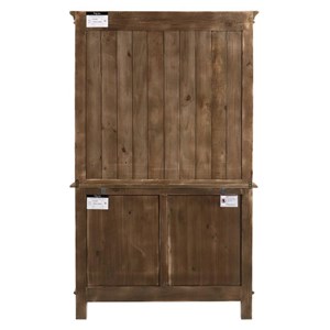 Buffet vaisselier 2 portes vitrées bois