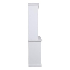 Buffet 3 portes vitrées mdf blanc -