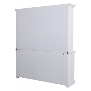 Buffet 3 portes vitrées mdf blanc -