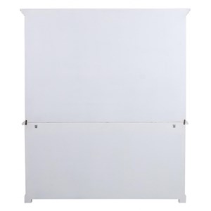 Buffet 3 portes vitrées mdf blanc -
