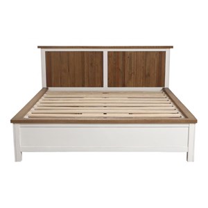 Lit à tiroirs bois-mdf blanc - rivages