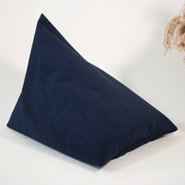 Coussin méditation berlingot bleu marine