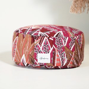 Coussin de méditation bas - zafu floral