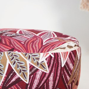 Coussin de méditation bas - zafu floral