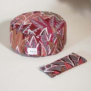 Coussin de méditation bas - zafu floral