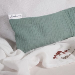 Coussin yeux lin lavande - sauge