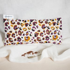 Coussin yeux lin lavande - léo