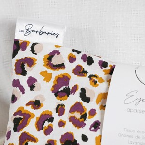 Coussin yeux lin lavande - léo