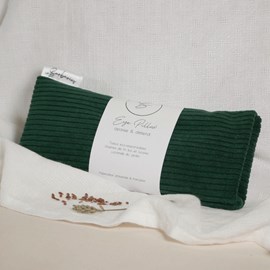 Coussin yeux lin lavande - velours