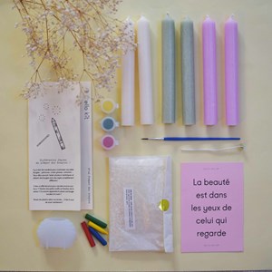 Bougies à personnaliser- kit diy