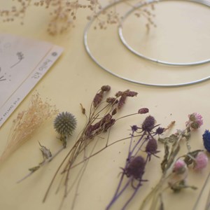 Kit diy cercles macramé & fleurs