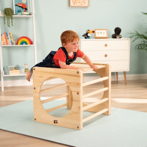 Active Tots - Cube d'escalade en bois marron fsc®