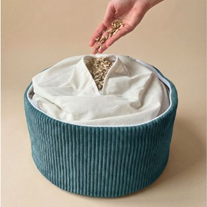 Zafu - coussin méditation bleu vert