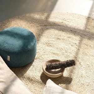 Zafu - coussin méditation bleu vert