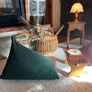 Berlingot - coussin méditation vert