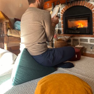 Berlingot - coussin méditation vert