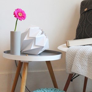 Baladeuse origami couleur uni en papier