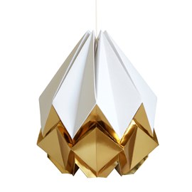 Suspension origami bicolore en papier - taille m