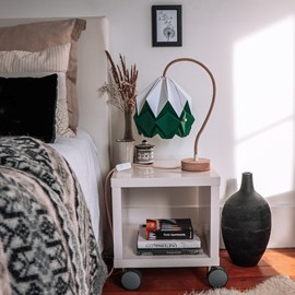 Lampe de table kikyo avec pied flexible et abat-jour en papier