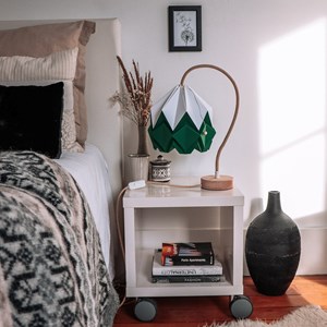 Lampe de table kikyo avec pied flexible et abat-jour en papier