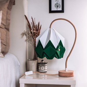 Lampe de table kikyo avec pied flexible et abat-jour en papier