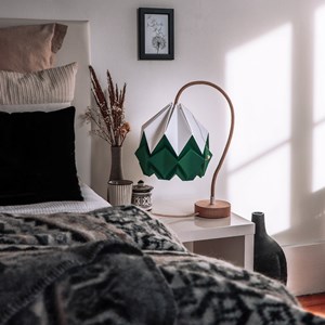 Lampe de table kikyo avec pied flexible et abat-jour en papier