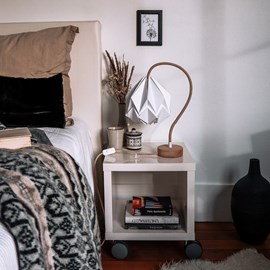 Lampe de table kikyo avec pied flexible et abat-jour en papier