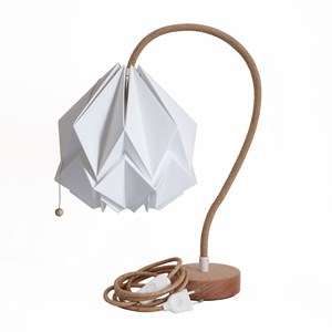 Lampe de table kikyo avec pied flexible et abat-jour en papier