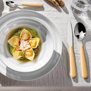 Ménagère 24 pièces jaune guzzini