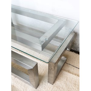 Table basse métal et verre n°64